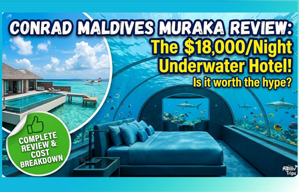 Experience the Muraka underwater suite at Conrad Maldives Rangali Island. Full review, cost breakdown, dining at Ithaa Undersea Restaurant, and what it’s really like to sleep beneath the ocean.